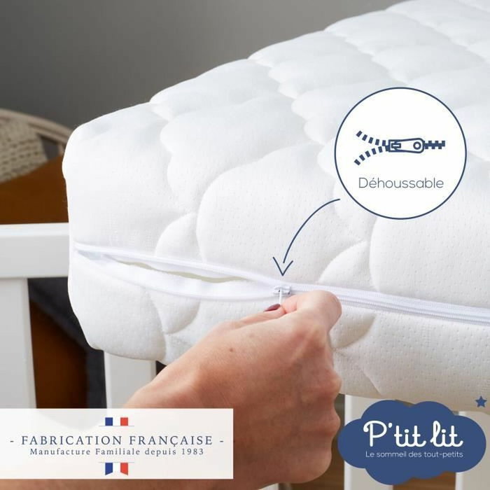 P'Tit Lit Matelas Bébé Bamboo 70x140x10 cm Blanc P'Tit Lit Matelas Bébé Bamboo 70x140x10 cm Blanc