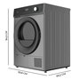 Sèche-linge Cecotec 8 kg acier Bolero Dresscode Dry 8330 Steel pompe à chaleur E