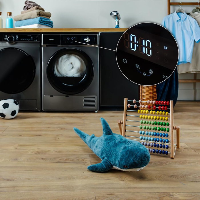 Sèche-linge Cecotec 8 kg acier Bolero Dresscode Dry 8330 Steel pompe à chaleur E