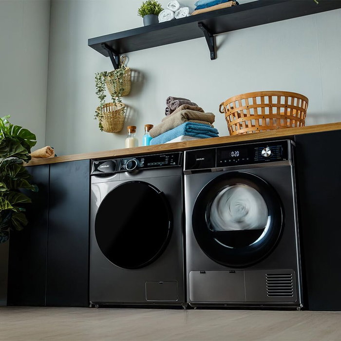 Sèche-linge Cecotec 8 kg acier Bolero Dresscode Dry 8330 Steel pompe à chaleur E