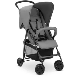 Hauck Poussette Canne Sport - Léger, Pliable, Dossier Inclinable, Capote Pare-Soleil, Harnais 5 Points, Panier XL, 4 Roues Pivotantes, Jusqu'à 15 kg - Gris