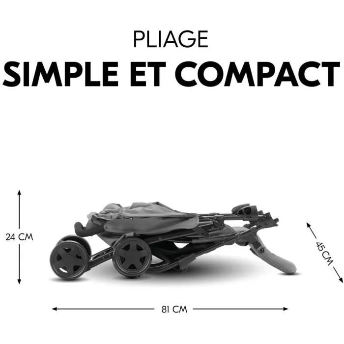 Hauck Poussette Canne Sport - Léger, Pliable, Dossier Inclinable, Capote Pare-Soleil, Harnais 5 Points, Panier XL, 4 Roues Pivotantes, Jusqu'à 15 kg - Gris
