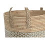 Set de basket Home ESPRIT Blanc Naturel Marron Clair PVC Corde Herbier marin Joncs (3 Pièces)