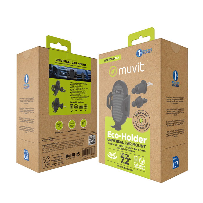 Support de voiture Muvit Noir 7"