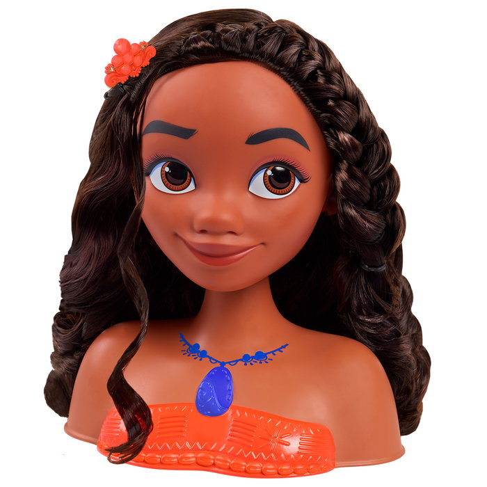 Just Play Busto de Moana Disney Princess 87048, Bust Coiffure Princesse Vaiana avec Accessoires pour Cheveux, Jeu Créatif Enfant 3 Ans et Plus Just Play Busto de Moana Disney Princess 87048, Bust Coiffure Princesse Vaiana avec Accessoires pour Cheveux, Jeu Créatif Enfant 3 Ans et Plus
