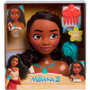 JUST PLAY Buste de coiffure Moana Disney Princess avec 7 accessoires
