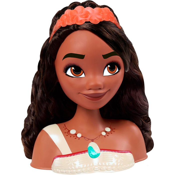 JUST PLAY Buste de coiffure Moana Disney Princess avec 7 accessoires JUST PLAY Buste de coiffure Moana Disney Princess avec 7 accessoires
