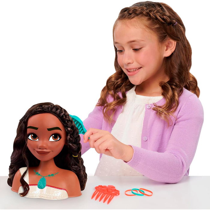 JUST PLAY Buste de coiffure Moana Disney Princess avec 7 accessoires JUST PLAY Buste de coiffure Moana Disney Princess avec 7 accessoires