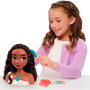 JUST PLAY Buste de coiffure Moana Disney Princess avec 7 accessoires