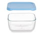 Pasabahce Boîte de conservation Snow Box avec couvercle bleu 420 ml verre 12x6x9 cm (Set de 12)