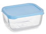 Pasabahce Boîte de conservation Snow Box avec couvercle bleu 420 ml verre 12x6x9 cm (Set de 12)
