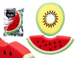 BERILO Lot de 24 éponges de bain motifs fruits assortis