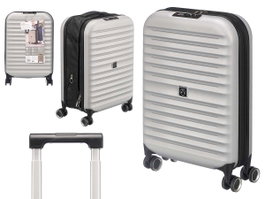 Arte Regal Maleta Plegable 37L avec Candado - 40x55x16 cm - Plastique ABS, PVC, Polyester - Argent (Set de 3)