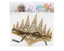 Couronne haute dorée brillante pour princesse ou reine fantastique
