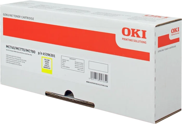 OKI 45396301 Toner jaune ~6.000 pages OKI 45396301 Toner jaune ~6.000 pages