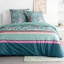 Today Parure de lit imprimé floral bleu 240 x 220 cm