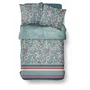 Today Parure de lit imprimé floral bleu 240 x 220 cm