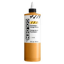 Golden Peinture acrylique fluorescente Orange-Jaune 473ml
