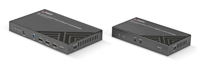 Lindy - Extendeur HDMI 4K60 & USB-C HDBaseT 3.0 KVM, jusqu'à 70m sur câble Cat.6A, avec audio, RS-232 et PoC