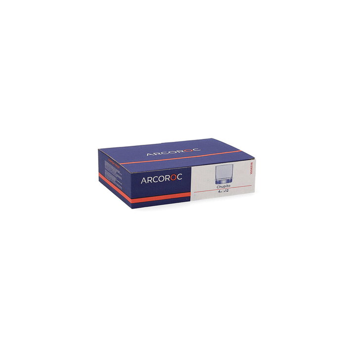 Arcoroc Verres à shot Chupito, Lot de 12, Verre Transparent, Capacité 4 cL