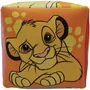 Disney - Coussin Cube Décoratif Le Roi Lion 25 x 25 x 25 cm, Premium en Microfibre, Décoration d'Intérieur pour Salon ou Chambre