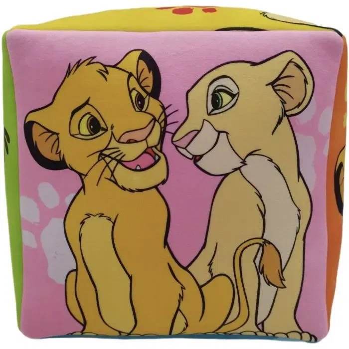 Disney - Coussin Cube Décoratif Le Roi Lion 25 x 25 x 25 cm, Premium en Microfibre, Décoration d'Intérieur pour Salon ou Chambre Disney - Coussin Cube Décoratif Le Roi Lion 25 x 25 x 25 cm, Premium en Microfibre, Décoration d'Intérieur pour Salon ou Chambre