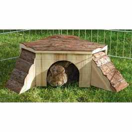Kerbl Maison Nature avec rampe pour rongeurs - 37x37x16cm