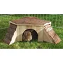 Kerbl - Maison Nature avec rampe en bois massif pour hamsters, souris, rats - Abri, aire de jeu et de repos - 37x37x16cm