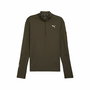 Sweat sans capuche homme Puma Flex 1/4 Zip Vert foncé Atomized