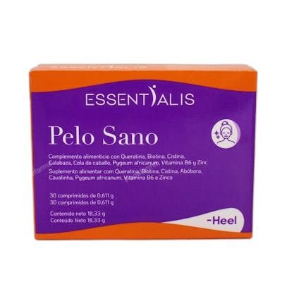 Heel Essentialis Pelo Sano 30 Comprimés - Complément alimentaire pour la santé et la croissance des cheveux - L-Cystine, Kératine, Biotine Heel Essentialis Pelo Sano 30 Comprimés - Complément alimentaire pour la santé et la croissance des cheveux - L-Cystine, Kératine, Biotine