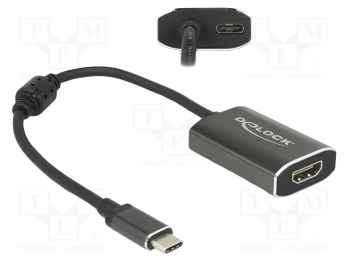DELOCK Adaptateur USB C vers HDMI 2.0, 0,2m, noir DELOCK Adaptateur USB C vers HDMI 2.0, 0,2m, noir