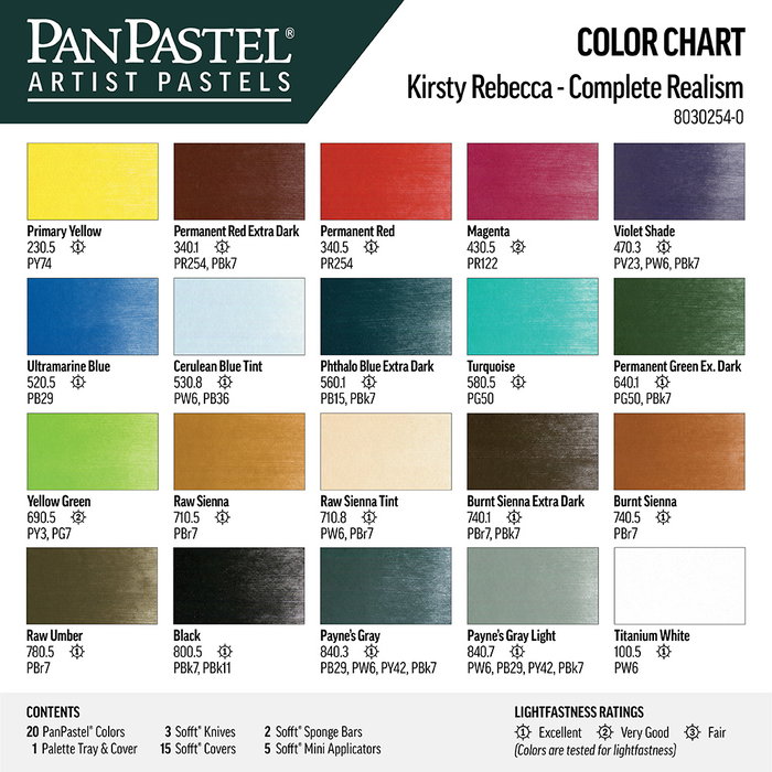 Panpastel 20 - Kirsty Rebecca Réalisme Général avec Outils Sofft et Palette Panpastel 20 - Kirsty Rebecca Réalisme Général avec Outils Sofft et Palette
