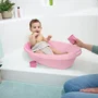 Ingenuity Baignoire bébé 4 en 1 évolutive Room to Soak, rose, extra-large, avec transat, support, jeux d'eau, 0-24 mois
