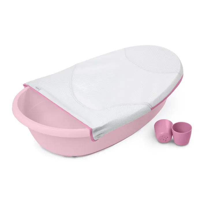 Ingenuity Baignoire bébé 4 en 1 évolutive Room to Soak, rose, extra-large, avec transat, support, jeux d'eau, 0-24 mois Ingenuity Baignoire bébé 4 en 1 évolutive Room to Soak, rose, extra-large, avec transat, support, jeux d'eau, 0-24 mois