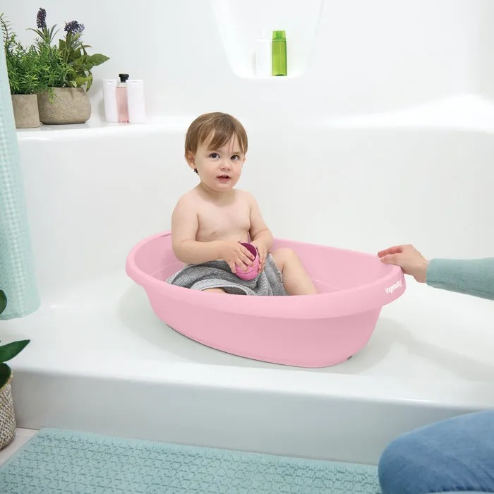 Ingenuity Baignoire bébé 4 en 1 évolutive Room to Soak, rose, extra-large, avec transat, support, jeux d'eau, 0-24 mois Ingenuity Baignoire bébé 4 en 1 évolutive Room to Soak, rose, extra-large, avec transat, support, jeux d'eau, 0-24 mois