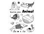 Innspiro Set de tampons acryliques Animaux marins et poissons 14x18cm