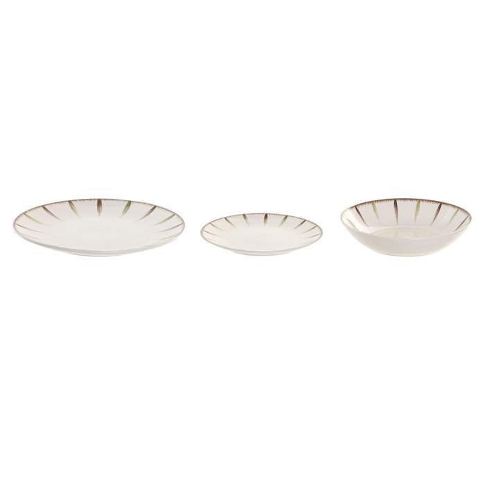Home ESPRIT Assiettes ESPRIT Blanc Vert Porcelaine 18 Pièces