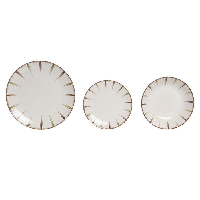 Home ESPRIT Assiettes ESPRIT Blanc Vert Porcelaine 18 Pièces