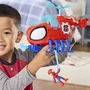 Hasbro Hélico de l'équipe Spidey, figurine Marvel Spidey et ses Amis Extraordinaires 7,5 cm avec véhicule et projectile - Jouet enfant 3 ans et plus