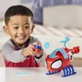 Hasbro Hélico de l'équipe Spidey, figurine Marvel Spidey et ses Amis Extraordinaires 7,5 cm avec véhicule et projectile - Jouet enfant 3 ans et plus