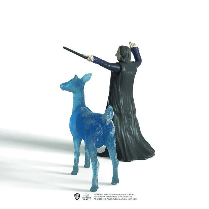 Schleich 42683 Harry Potter - Figurine du Professeur Rogue et son Patronus pour enfant dès 6 ans