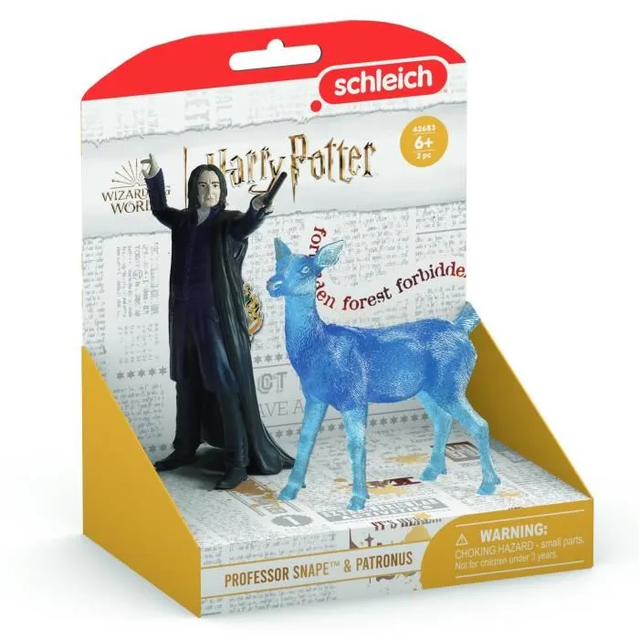 Schleich 42683 Harry Potter - Figurine du Professeur Rogue et son Patronus pour enfant dès 6 ans