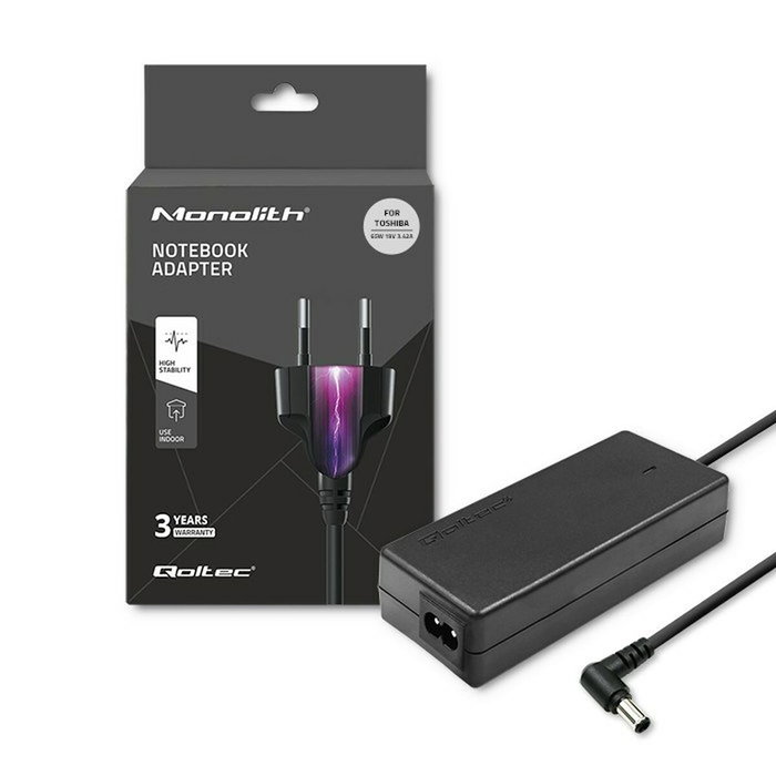 QOLTEC Alimentation 65W 19V 3,42A Connecteur 5,5/2,5 mm pour Toshiba QOLTEC Alimentation 65W 19V 3,42A Connecteur 5,5/2,5 mm pour Toshiba