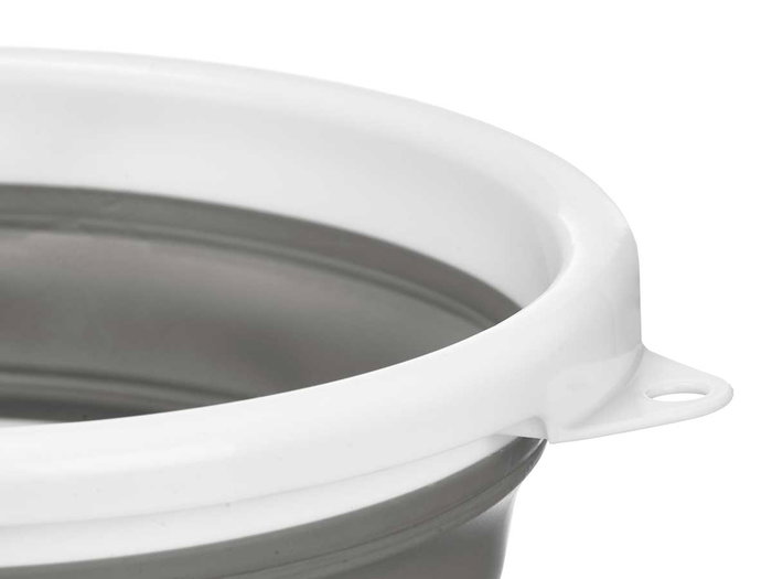 ARTE REGAL Cubo plegable Blanco-Gris 10 L