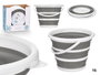 ARTE REGAL Cubo plegable Blanco-Gris 10 L