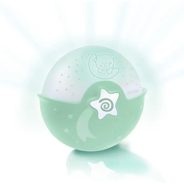Infantino Projecto Lampe 302048, Veilleuse Projecteur avec Son et Lumières, Lampe de Chevet Bébé, Point Lumineux, Capteur Sonore, Vert Menthe Infantino Projecto Lampe 302048, Veilleuse Projecteur avec Son et Lumières, Lampe de Chevet Bébé, Point Lumineux, Capteur Sonore, Vert Menthe