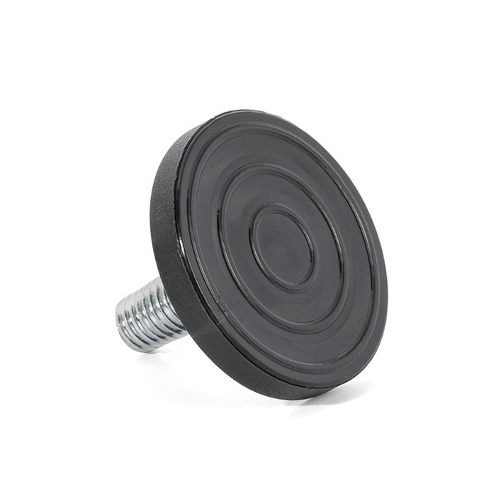 ALK System - Pie Nivelador TOFO Ø35 M8x15 H27 Noir avec Rótula et Entaille Allen sur la Tige - Pied Réglable pour Meubles