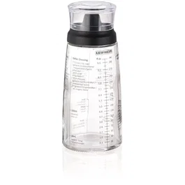 Leifheit 3195 Shaker à Vinaigrette Gradué 300 ml avec Bec Verseur Anti-Goutte, 5 Recettes Incluses pour Salades