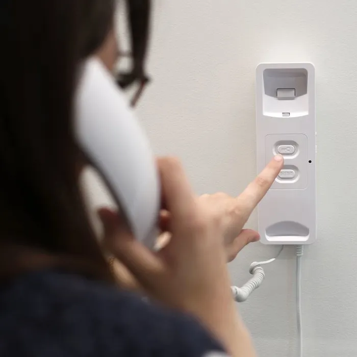 SCS SENTINEL AudioCom - Interphone audio filaire avec combiné intérieur et transformateur intégré, platine de rue en aluminium IP55