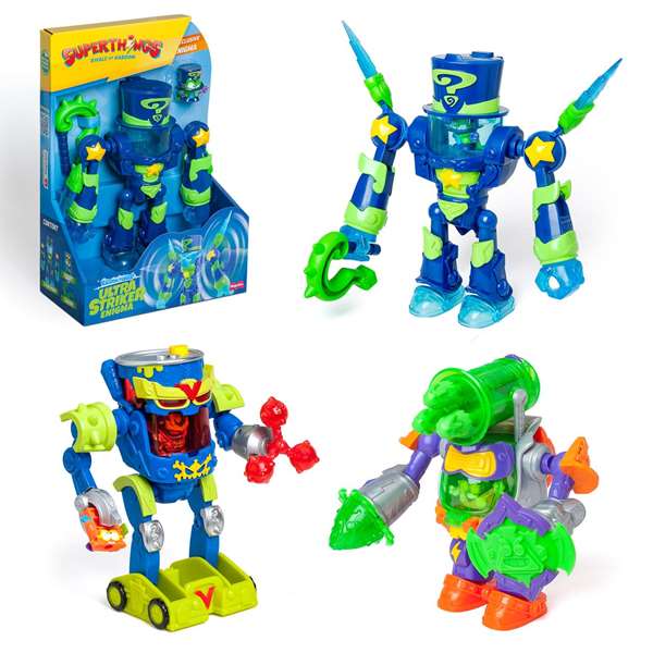 Magic Box Figurine Superthings Kazoom Power Ultra Striker Enigma avec Ultra Enigma Exclusif - 24.5x17x8.5 cm - À partir de 4 ans